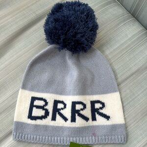 Adorable Kate Spade "BRRR" Pom Pom Beanie - NWT